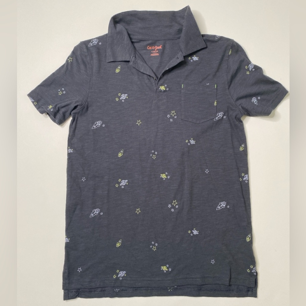 Dark Gray Casual Shirt with Space Print size large cat & jack